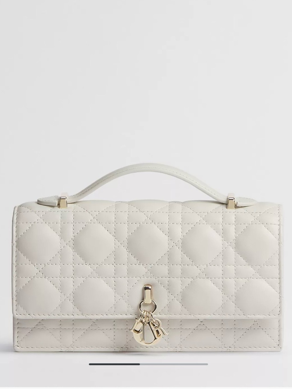 My Dior Mini White Quilted Leather Top-Handle Bag